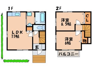 アイリス南山手Ａの物件間取画像